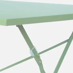 Bistrotafel met 4 stoelen inklapbaar metaal 110 x 70cm