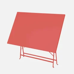Bistrotafel met 4 stoelen inklapbaar metaal 110 x 70cm