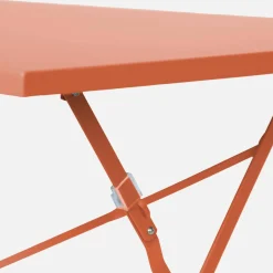 Bistrotafel met 4 stoelen inklapbaar metaal 110 x 70cm