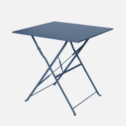 Bistrotafel met 2 stoelen inklapbaar metaal 70 x 70cm