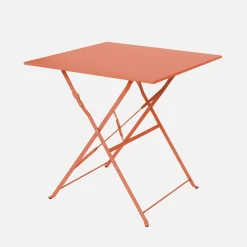 Bistrotafel met 2 stoelen inklapbaar metaal 70 x 70cm