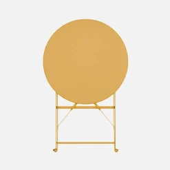 Bistrotafel met 2 stoelen inklapbaar metaal Ø60 x 70cm