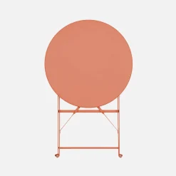 Bistrotafel met 2 stoelen inklapbaar metaal Ø60 x 70cm