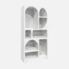 Boekenkast met 8 vakken houtdecor organisch 80cm