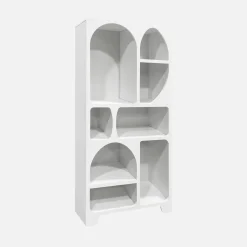 Boekenkast met 8 vakken houtdecor organisch 80cm