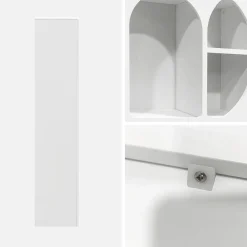 Boekenkast met 8 vakken houtdecor organisch 80cm