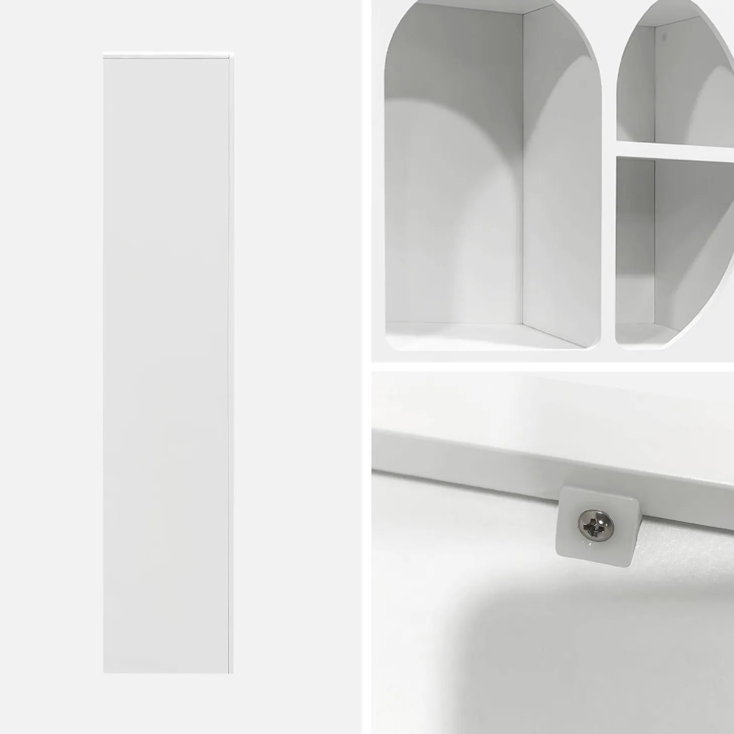 Boekenkast met 8 vakken houtdecor organisch 80cm