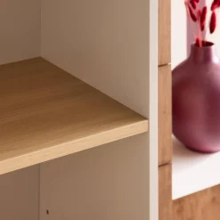 Boekenkast 6 niveaus metaal en houtdecor