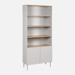 Boekenkast 6 niveaus metaal en houtdecor
