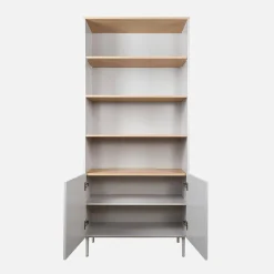 Boekenkast 6 niveaus metaal en houtdecor