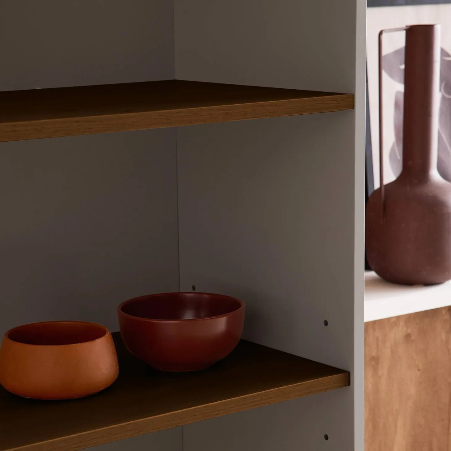 Boekenkast 6 niveaus metaal en houtdecor