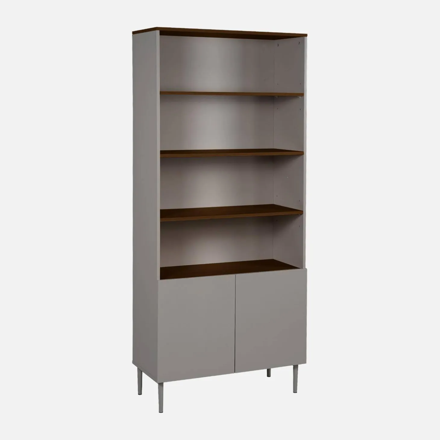 Boekenkast 6 niveaus metaal en houtdecor