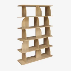 Boekenkast open vakken houteffect 5 niveaus