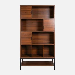 Boekenkast 9 vakken 3 deurtjes en 1 plank 90cm
