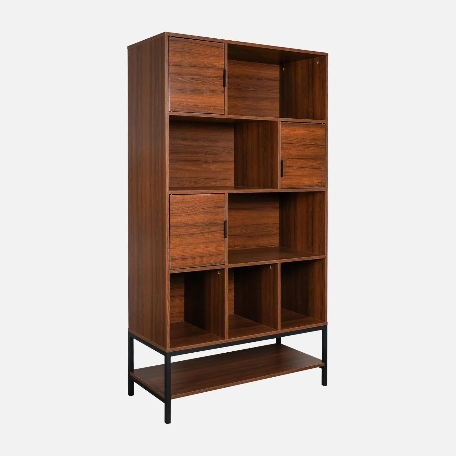 Boekenkast 9 vakken 3 deurtjes en 1 plank 90cm