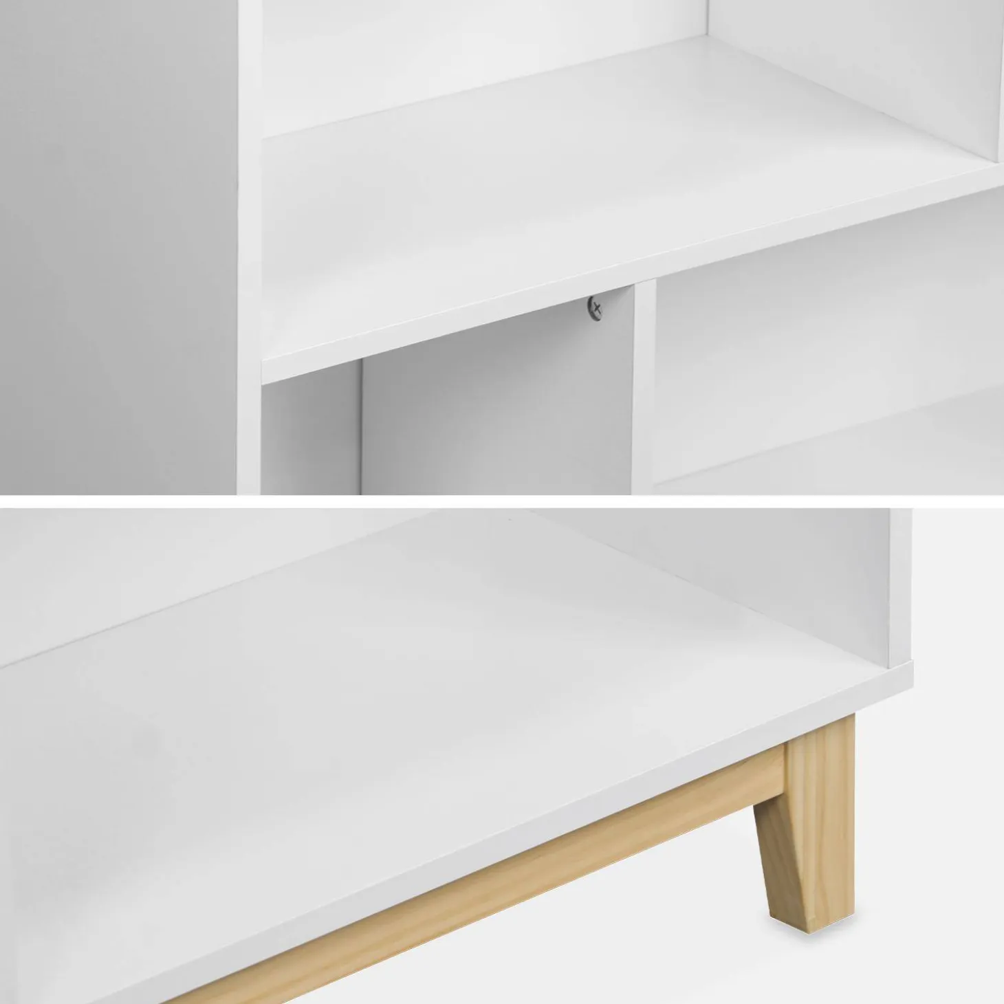 Boekenkast 8 vakken houtdecor 80cm
