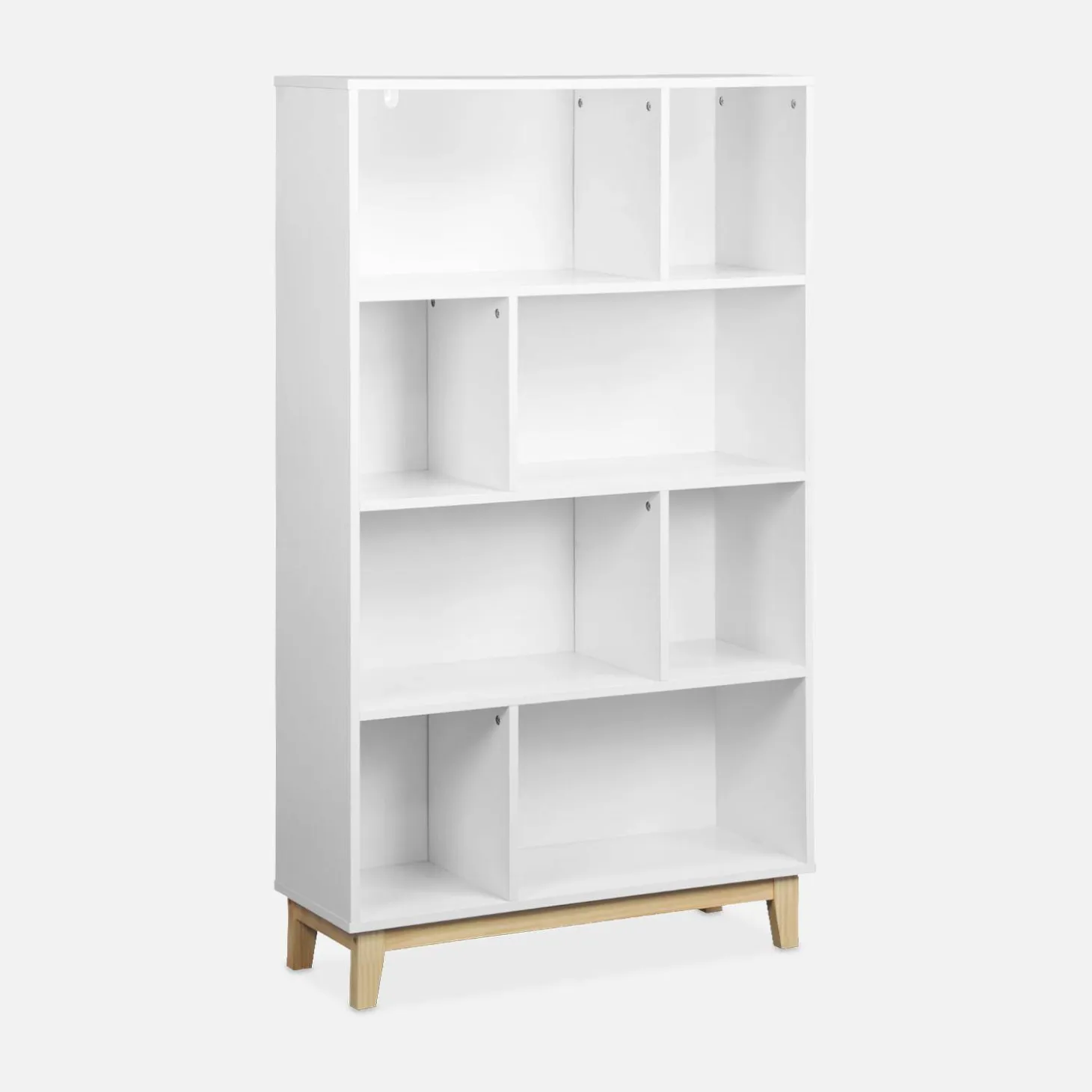 Boekenkast 8 vakken houtdecor 80cm