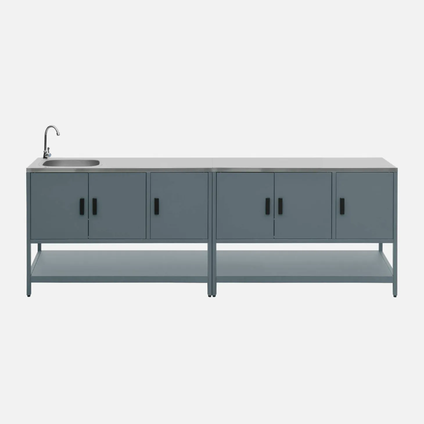 Buitenkeuken eiland 2 modules roestvrij staal