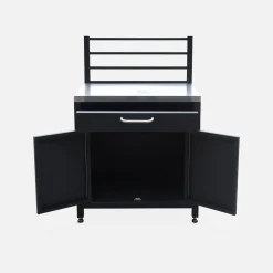 Buitenkeuken met 4 stalen modules