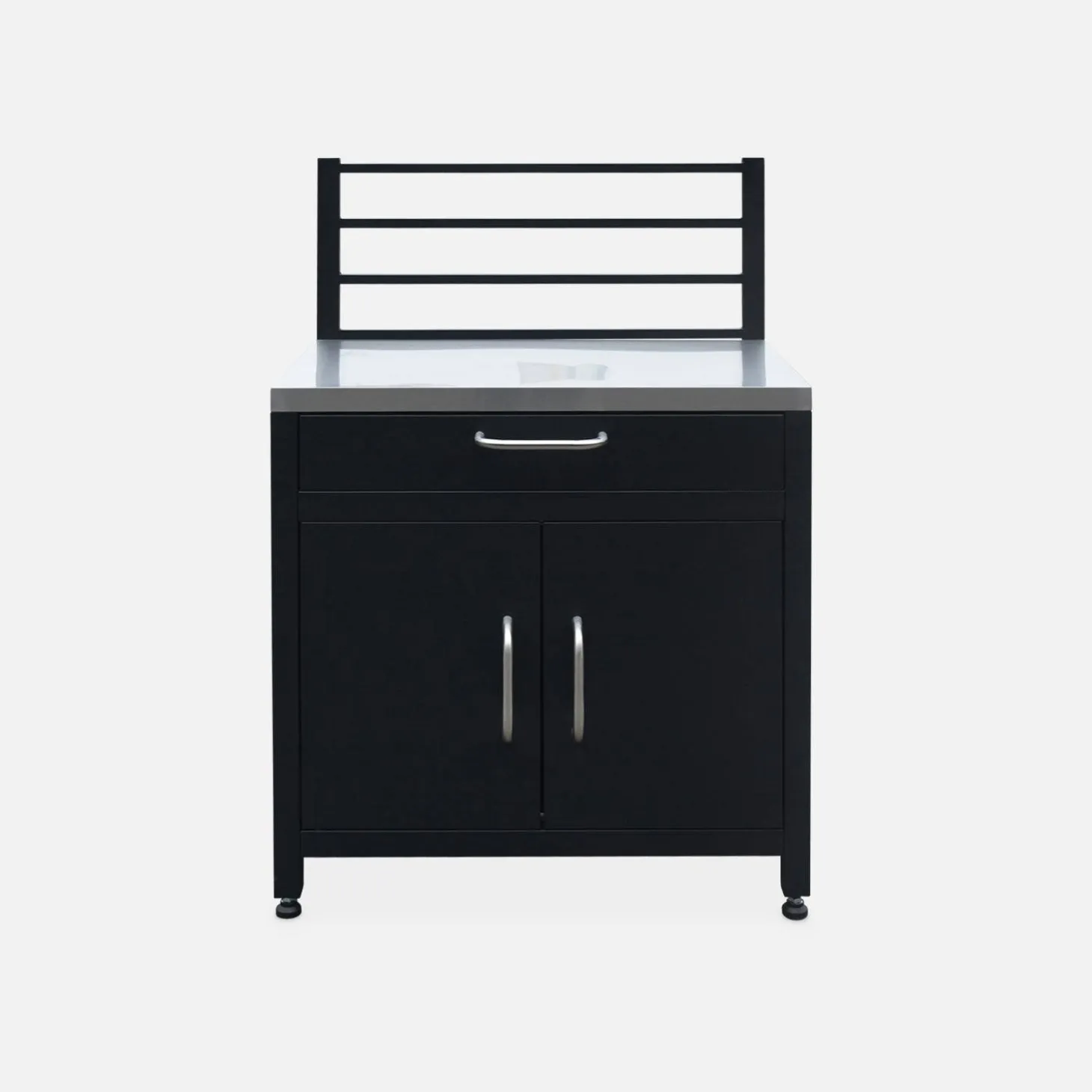 Buitenkeuken met 4 stalen modules