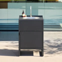 Buitenkeuken module gootsteen en 1 deur van staal L60cm