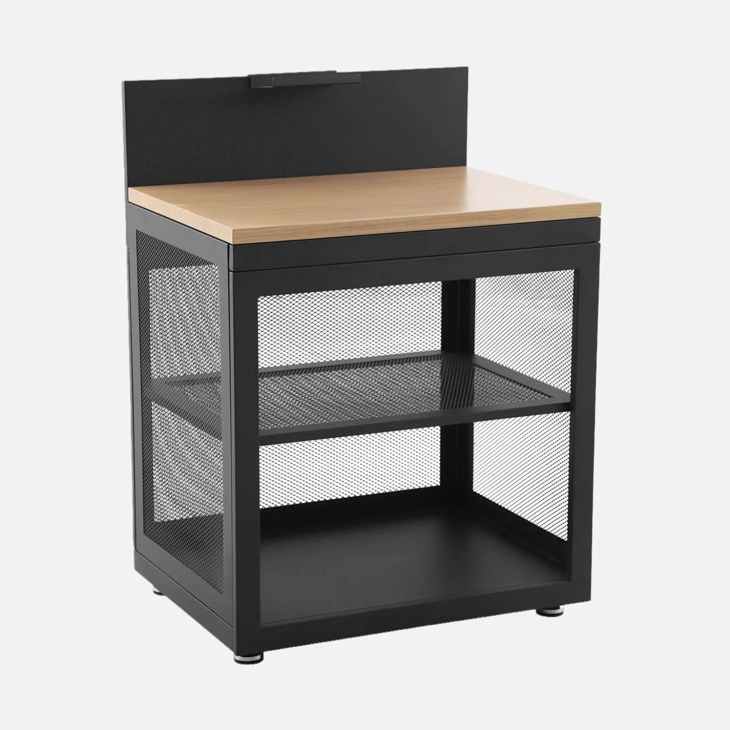 Buitenkeuken module 1 plank staal en houtdecor L80cm