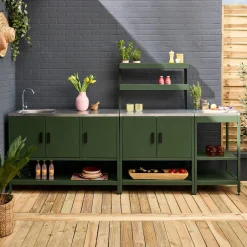 Buitenkeuken 3 modules incl. een gootsteen staal