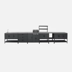 Buitenkeuken 6 modules incl. gasbarbecue staal