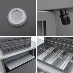 Buitenkeuken 2 modules met gasbarbecue en gootsteen staal