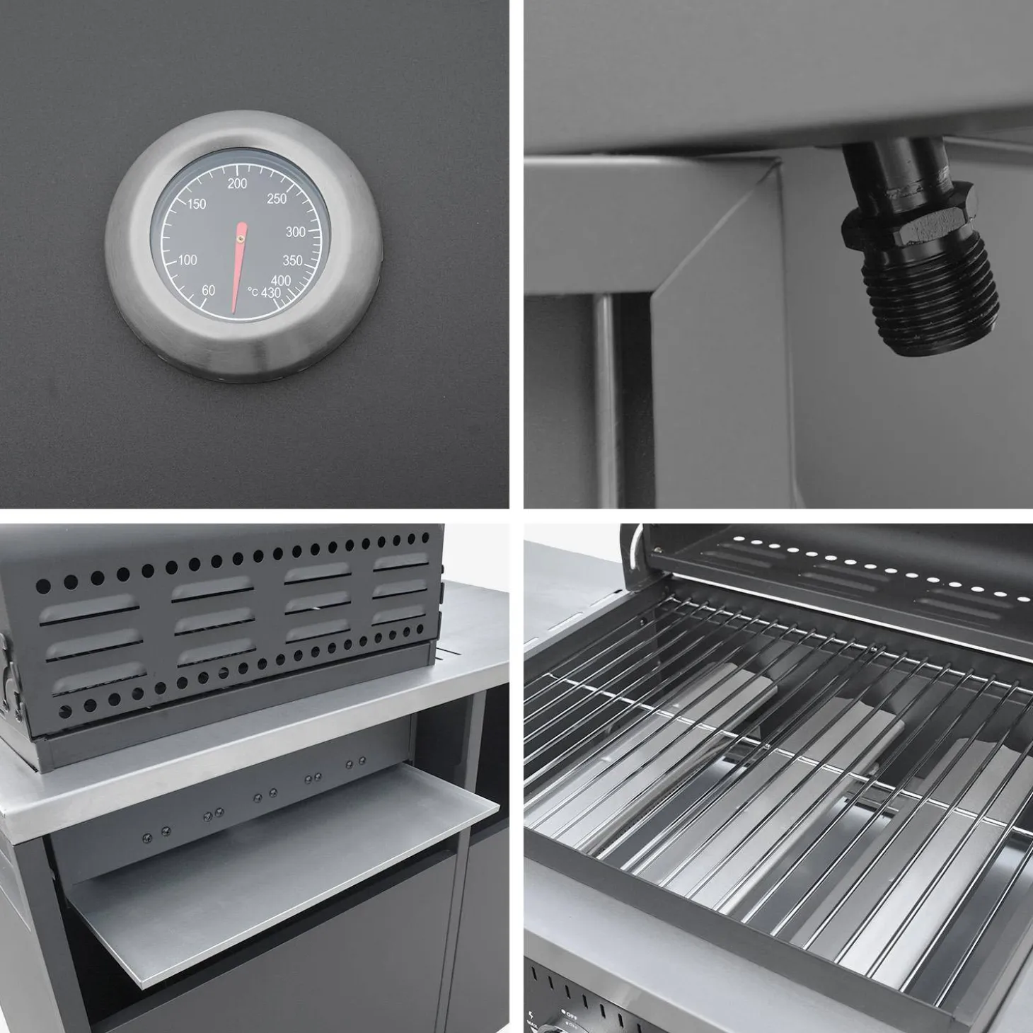 Buitenkeuken 2 modules met gasbarbecue en gootsteen staal
