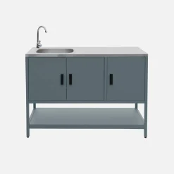Buitenkeuken 3 modules met gasbarbecue staal