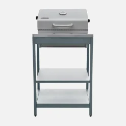 Buitenkeuken 3 modules met houtskoolbarbecue staal