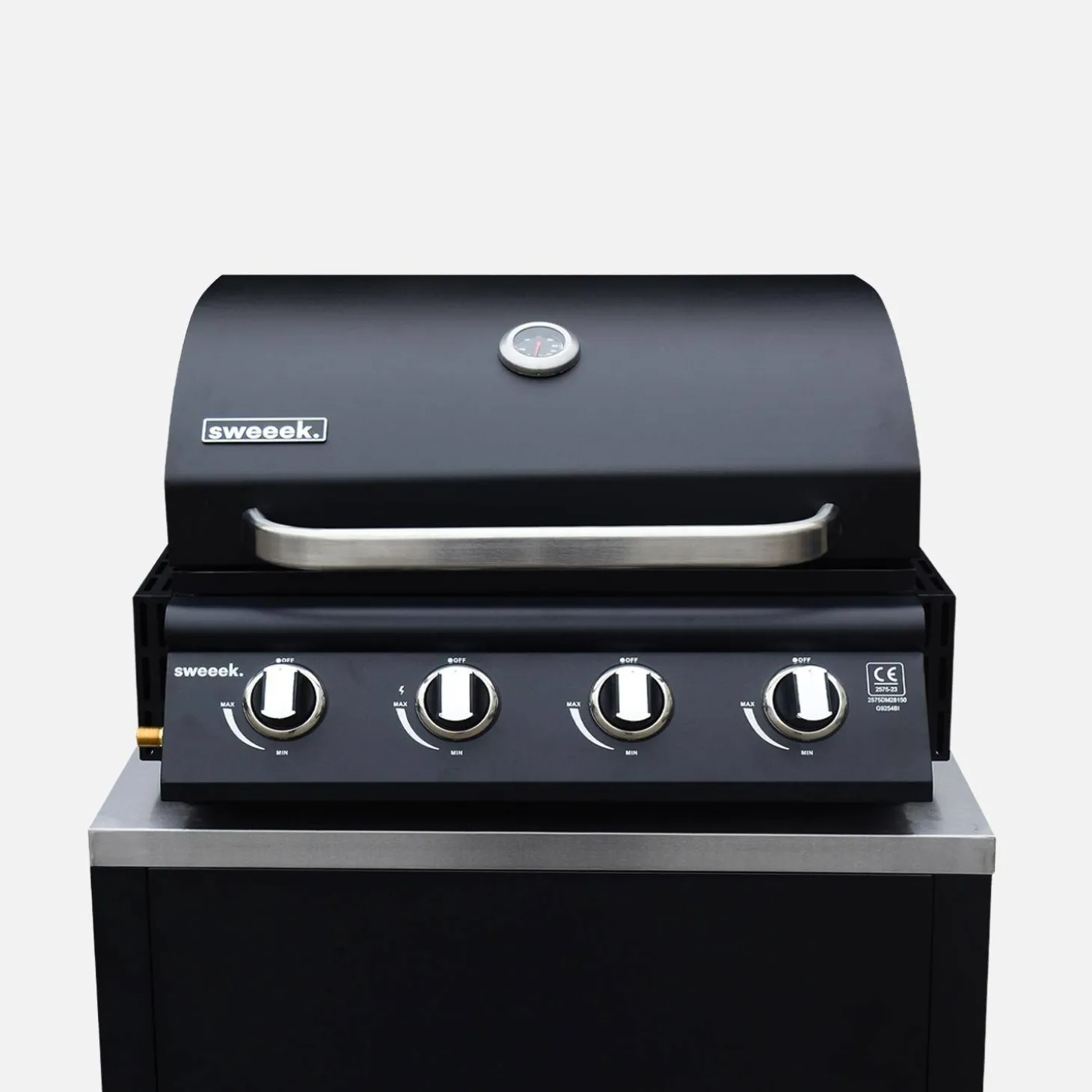 Buitenkeuken 7 modules roestvrij staal met gasbarbecue + hoes