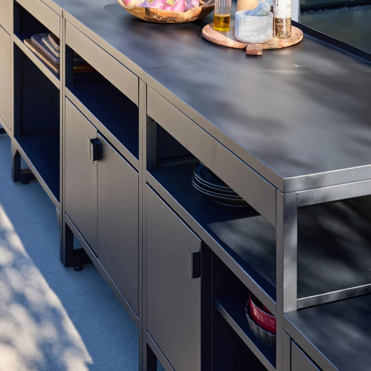 Buitenkeuken 6 modules roestvrij staal