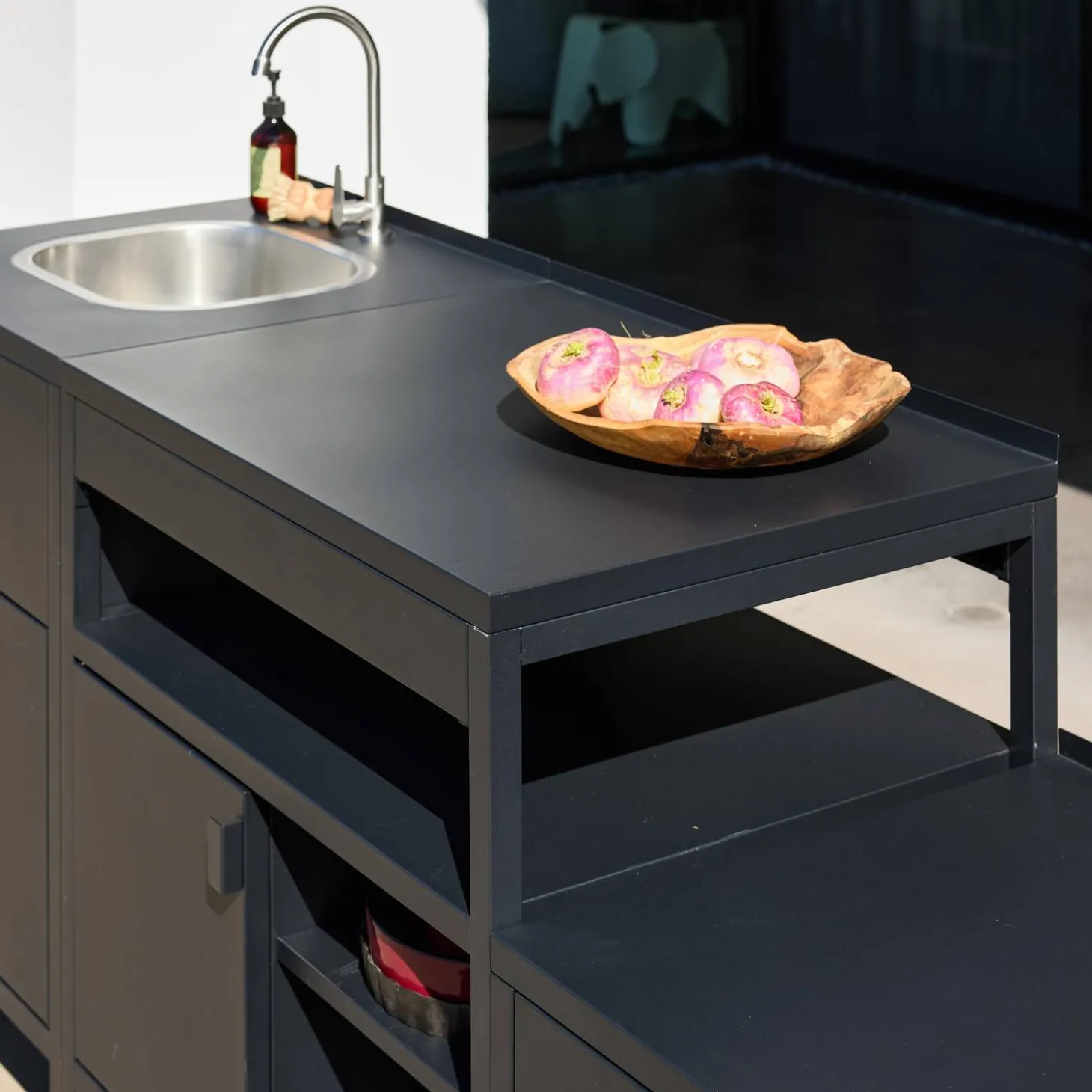 Buitenkeuken 3 modules roestvrij staal