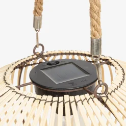 Buitenlamp op zonne-energie, LED, rotan Ø31,5 cm