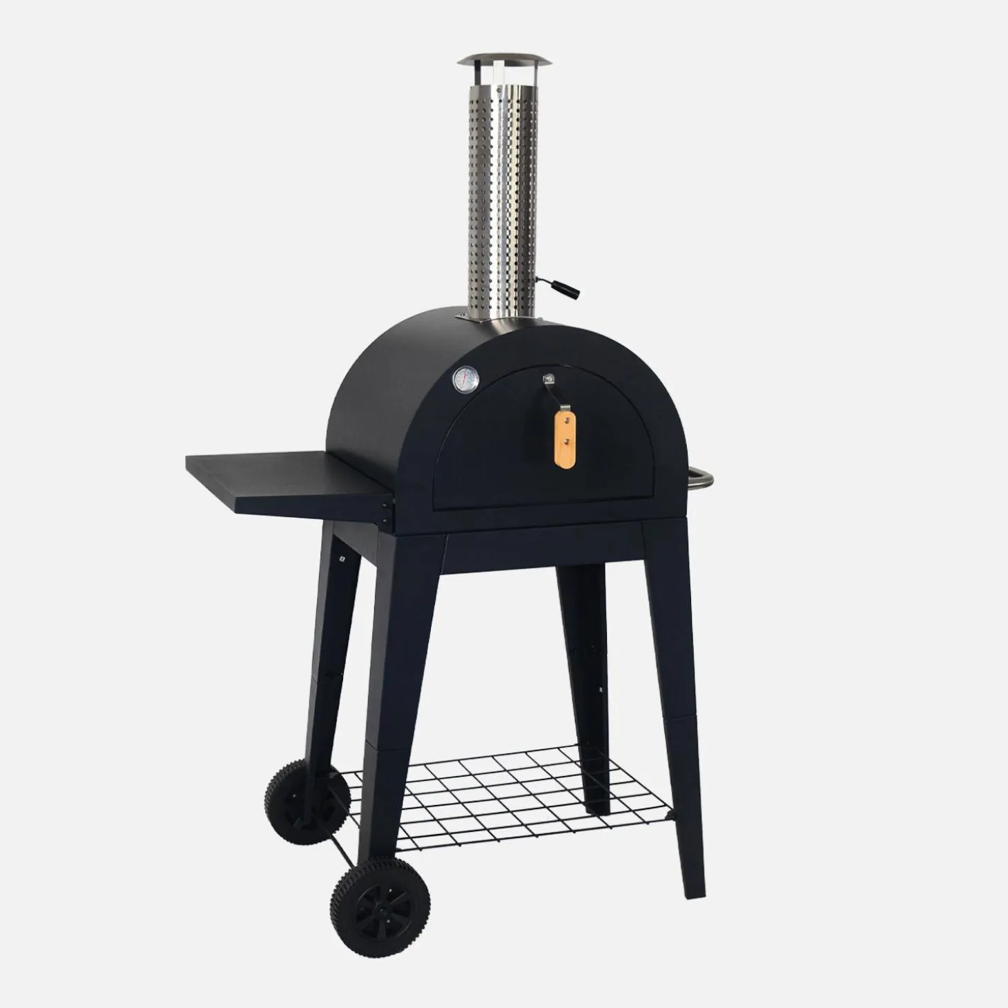 Buitenpizzaoven met neerklapbaar blad
