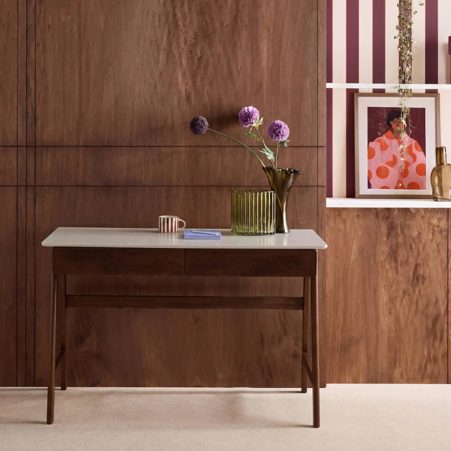 Bureau houtdecor 2 laden