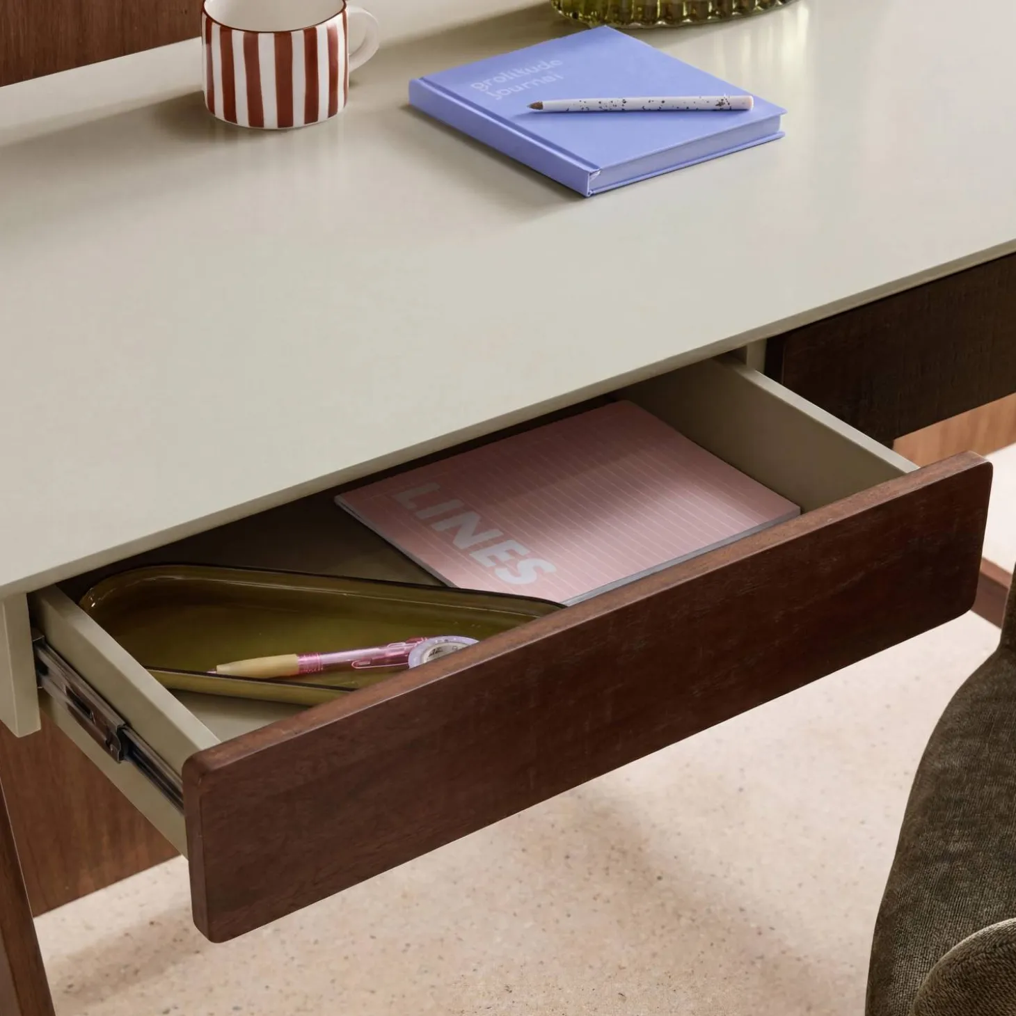 Bureau houtdecor 2 laden
