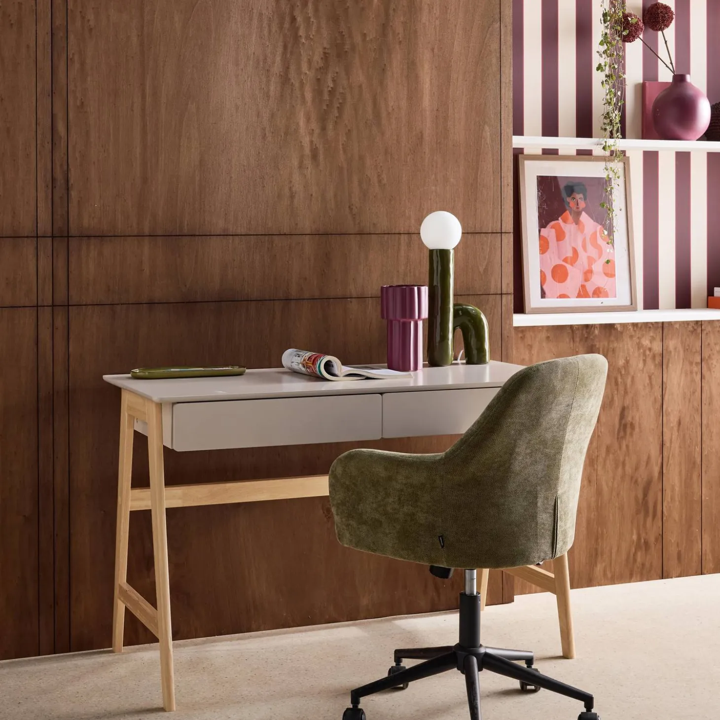 Bureau houtdecor 2 laden