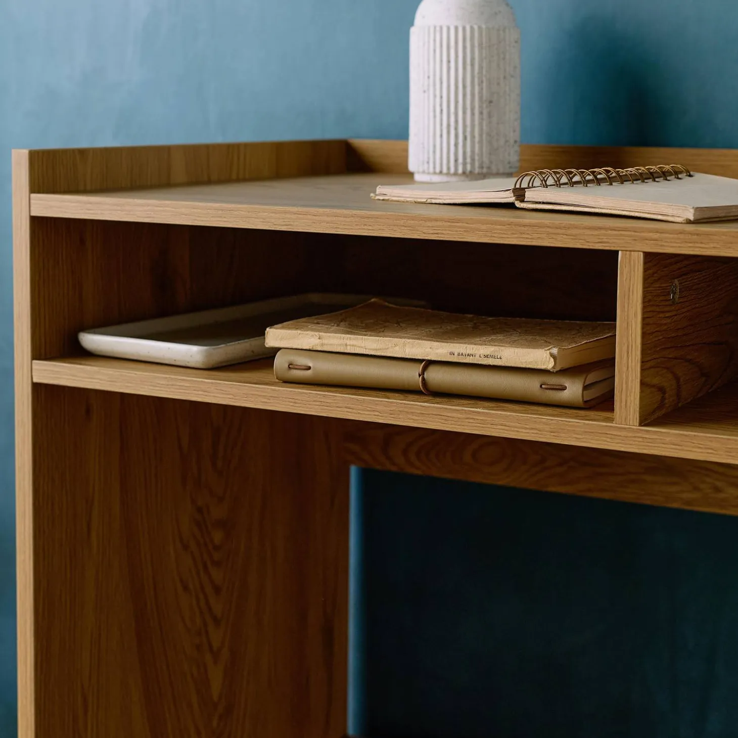 Bureau hout decor 2 opbergvakken