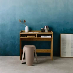 Bureau hout decor 2 opbergvakken