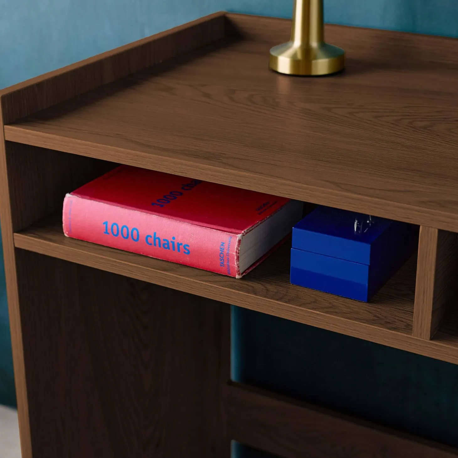 Bureau hout decor 2 opbergvakken
