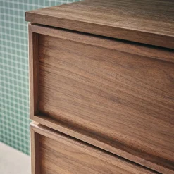 Bureau houteffect bureau 2 deuren 2 laden 1 nis 140cm
