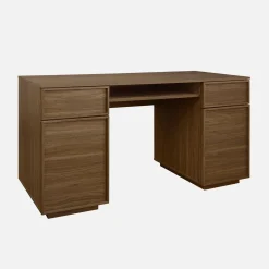 Bureau houteffect bureau 2 deuren 2 laden 1 nis 140cm