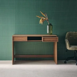 Bureau houteffect 2 lades en 1 nis 120cm