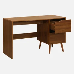 Bureau met 2 lades in walnootkleurig hout