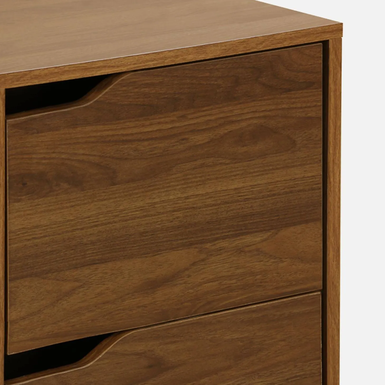 Bureau met 2 lades in walnootkleurig hout