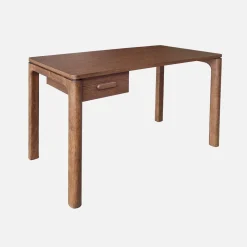 Bureau van rubberhout en eikenfineer, 1 lade