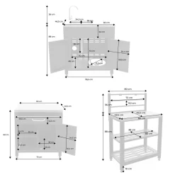 Complete buitenkeuken 6 modules roestvrij staal